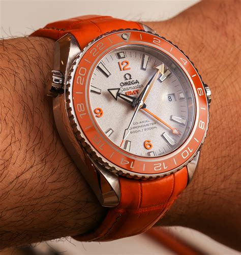 omega seamaster planet ocean 42mm vs 45mm|omega planet ocean orange bezel.